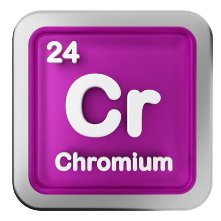 Chromium Periodic Table  3D Icon