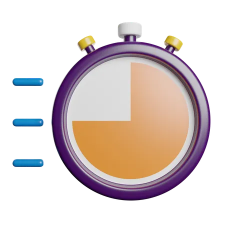 Chronomètre  3D Icon