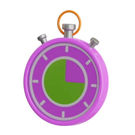 Chronomètre  3D Icon