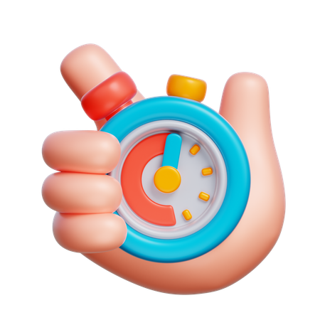 Main tenant le chronomètre  3D Icon
