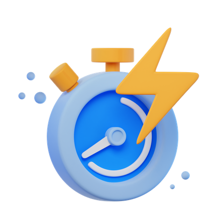 Chronomètre éclair  3D Icon