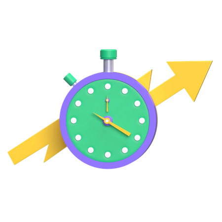 Chronomètre et flèche  3D Icon