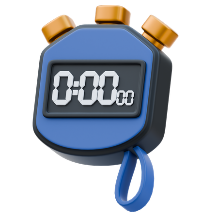 Chronomètre numérique  3D Icon