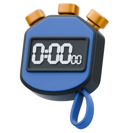 Chronomètre numérique  3D Icon