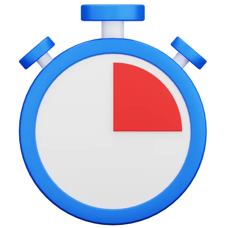 Chronomètre quart  3D Icon