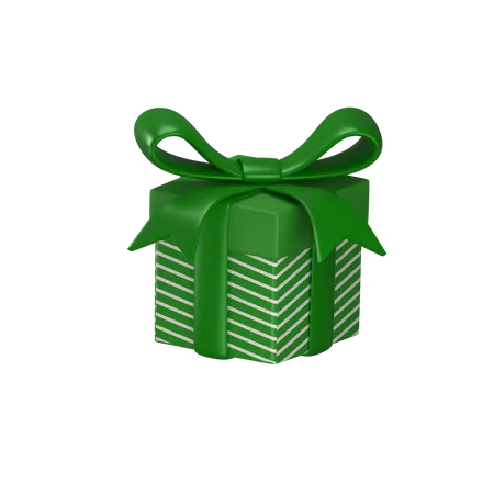 Green Gift Box Green Ribbon 3 D Illustration 3D Illustration