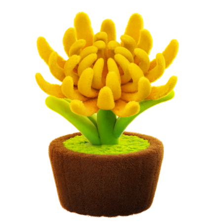 Chrysanthemum Flower  3D Icon