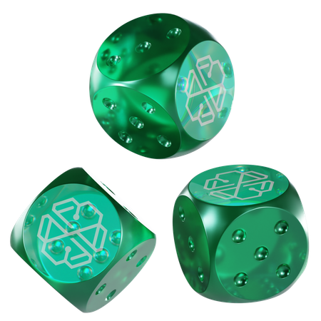 Chsb Glass Dice Crypto  3D Icon