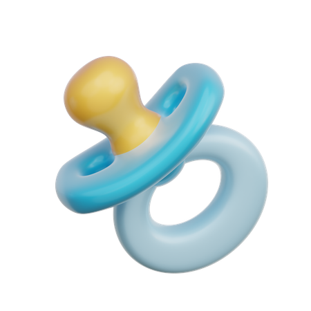 Chupeta de bebê azul  3D Icon