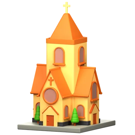 Church 3 D Icon Illustration 3D Icon