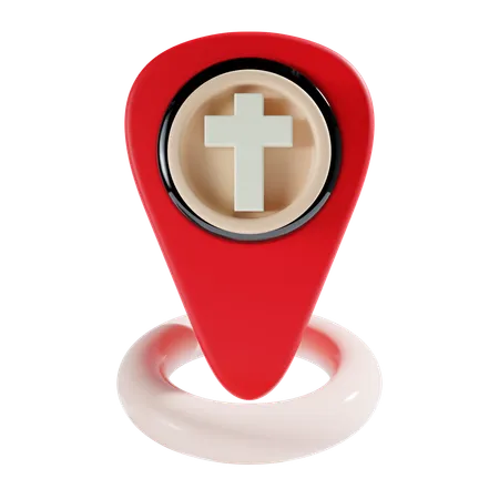 Church Location 3 D Icon 3D Icon