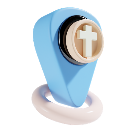 Church Location  3D Icon