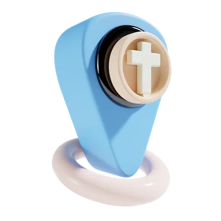 Church Location  3D Icon