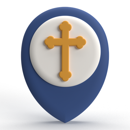 Church Location  3D Icon