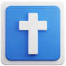 church cross emoji 3d