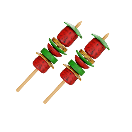 Bife de comida de churrasco  3D Illustration