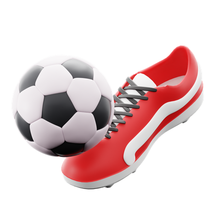 Chute de futebol  3D Icon