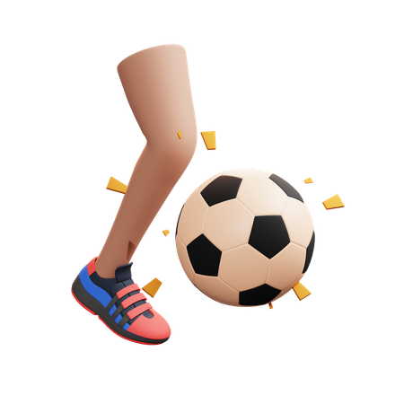 Chute de futebol  3D Illustration