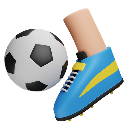 Chute de futebol  3D Icon