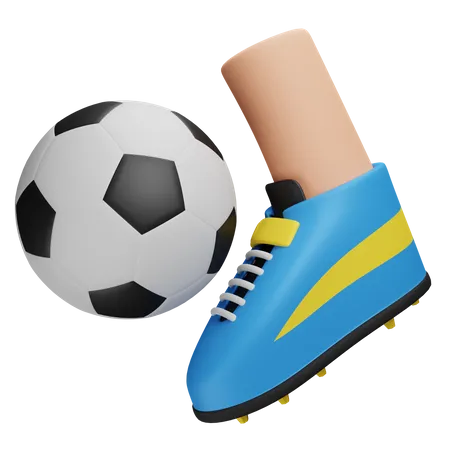 Chute de futebol  3D Icon