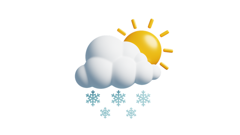 Chute de neige  3D Icon