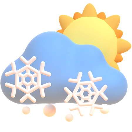 Chute de neige le jour  3D Icon