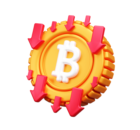 Chute des cryptomonnaies  3D Icon
