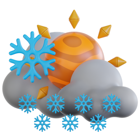 Chutes de neige le jour  3D Icon