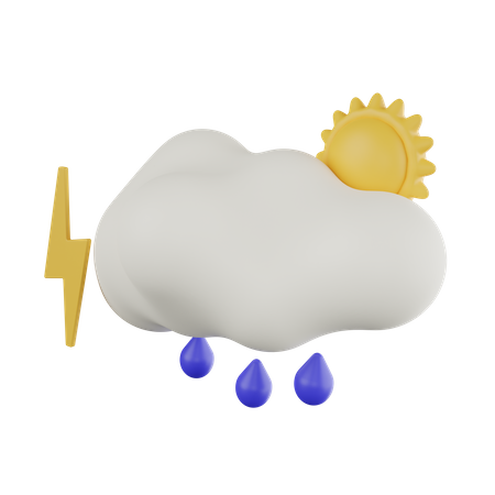 Chuva  3D Icon