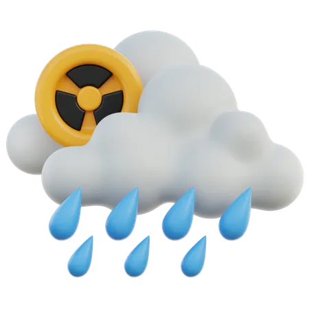 Chuva ácida  3D Icon