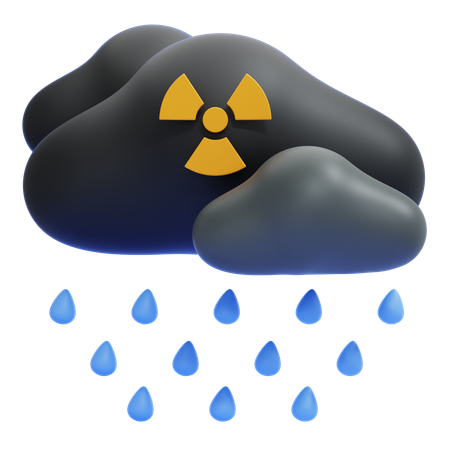 Chuva ácida  3D Icon