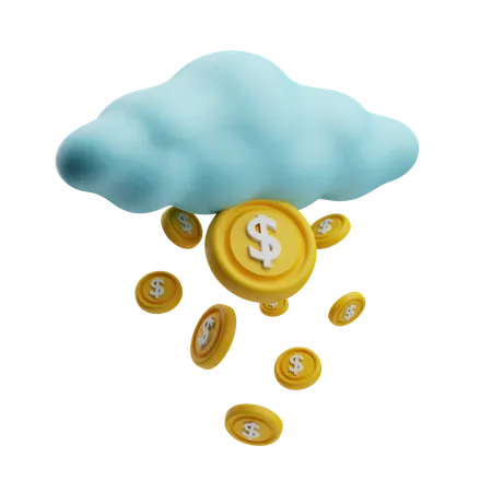 Chuva de dinheiro  3D Icon