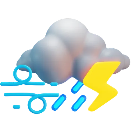 Chuva pesada  3D Icon