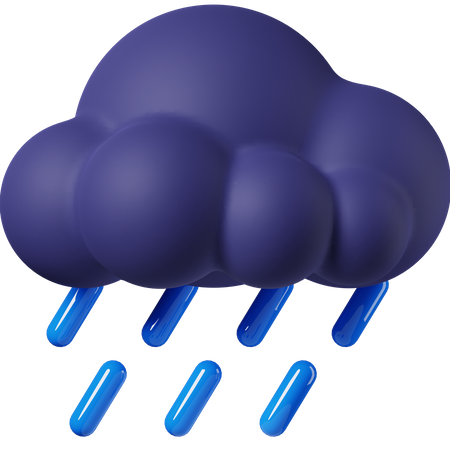 Chuva pesada  3D Icon