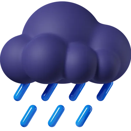 Chuva pesada  3D Icon