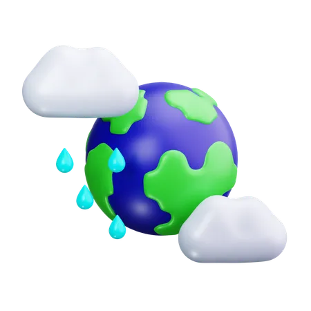 Chuva mundial  3D Icon