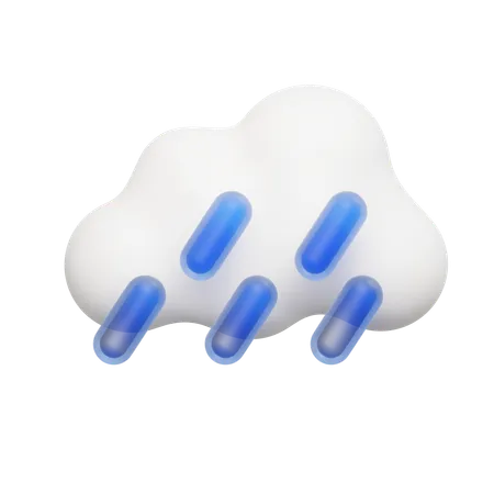 Chuva nublada  3D Icon