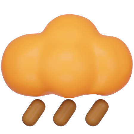 Chuva nublada  3D Icon