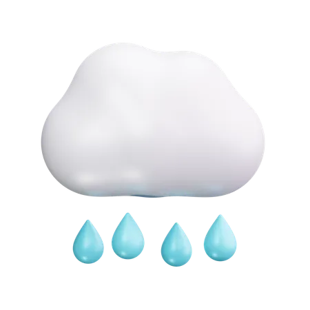 Chuva nublada  3D Icon