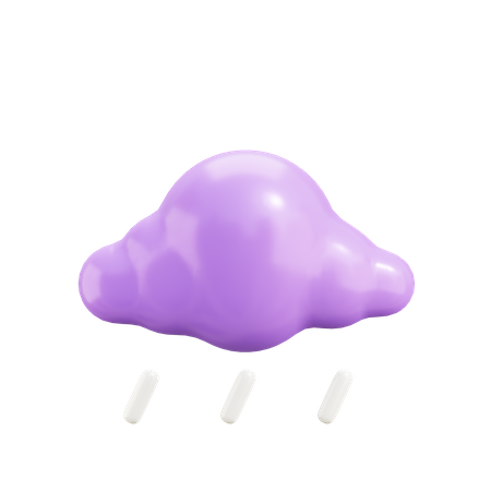 Chuva nublada  3D Illustration