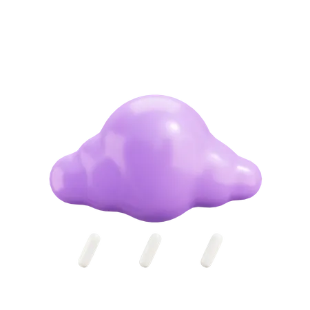 Chuva nublada  3D Illustration