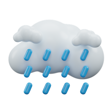 Chuva nublada  3D Icon