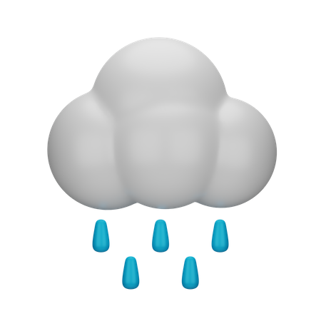 Chuva nublada  3D Icon