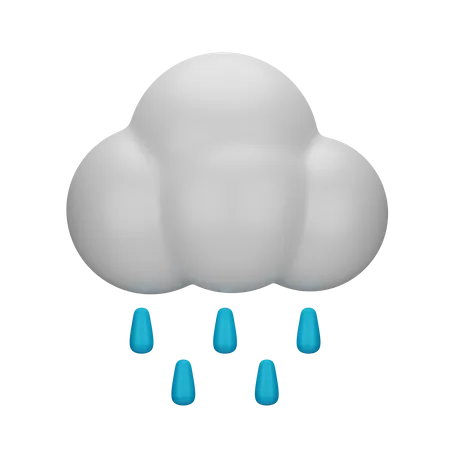 Chuva nublada  3D Icon