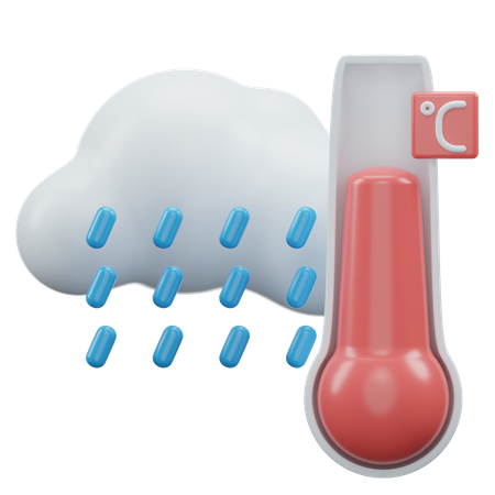 Chuva temperatura Celsius  3D Icon