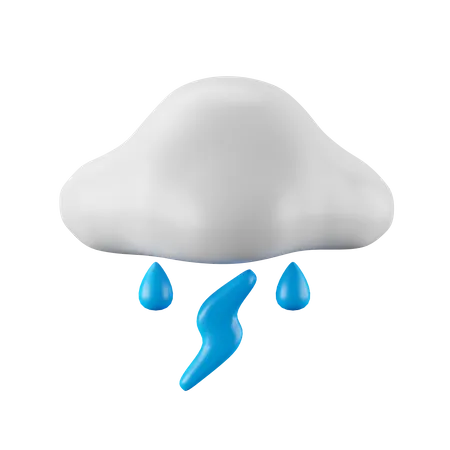 Chuva de trovão  3D Icon