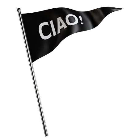 Ciao Flag  3D Illustration