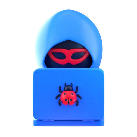 Hacker cibernético  3D Icon