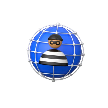 Crime Cibernético  3D Icon