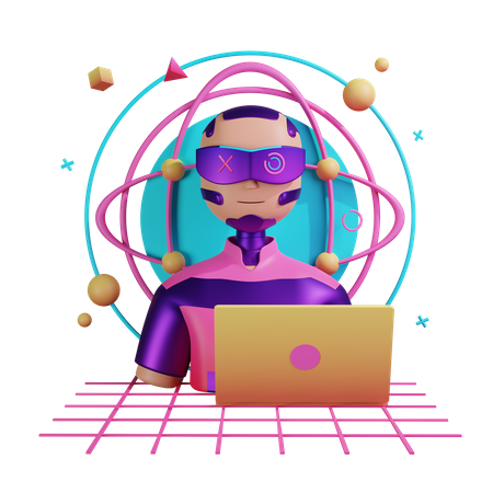 Ciberespaço  3D Icon